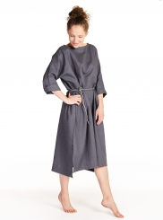 Leinenkleid Recover anthrazit MEDIUM | anthrazit