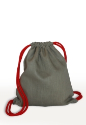 Stoffbeutel oliv rot
