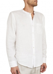 LEINENHEMD (dünn) weiß M
