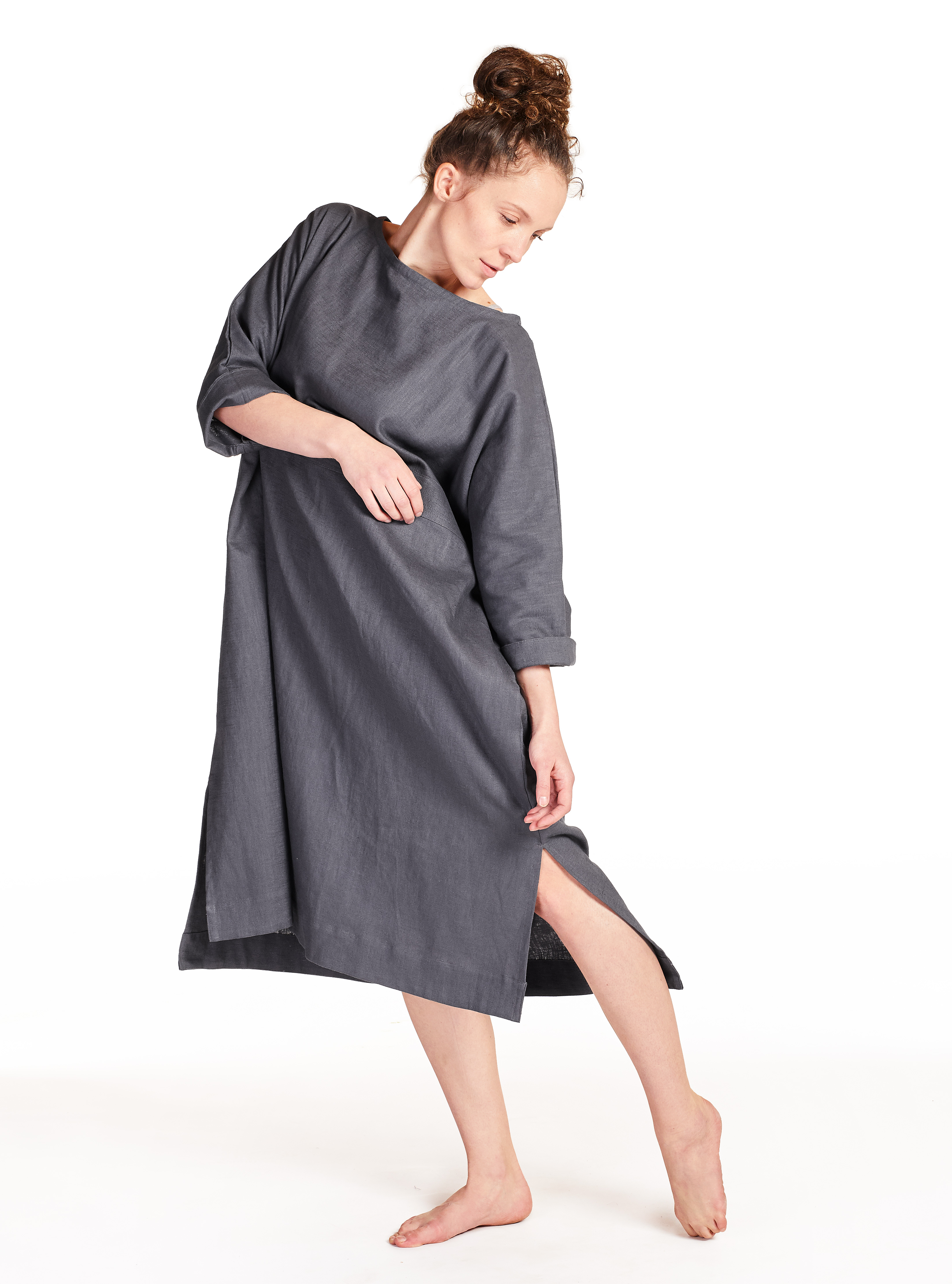 Artikelbild 2 des Artikels “Leinenkleid Recover anthrazit MEDIUM | anthrazit“